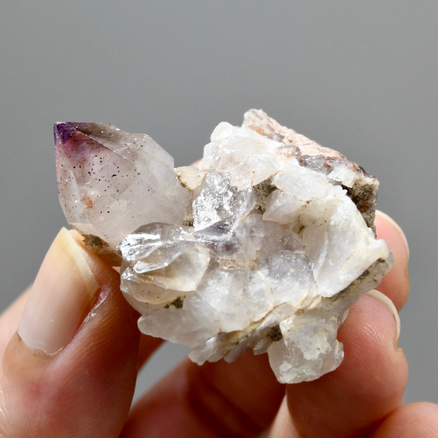 Shangaan Amethyst Quartz Crystal Scepter Cluster