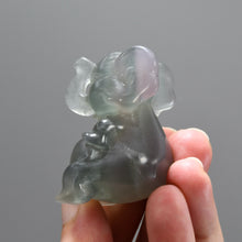 Load image into Gallery viewer, Fluorite Carved Crystal Elephant
