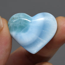 Load image into Gallery viewer, Natural Larimar Crystal Puffy Heart
