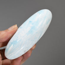 Load image into Gallery viewer, Caribbean Blue Calcite Crystal Massage Wand Palm Stone
