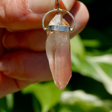Load image into Gallery viewer, Strawberry Pink Lemurian Seed Crystal Starbrary Pendant 
