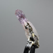 Load image into Gallery viewer, 1.8in DT Elestial Shangaan Amethyst Quartz Crystal Reverse Scepter, Gemmy Smoky Chiredzi Amethyst, Zimbabwe f9
