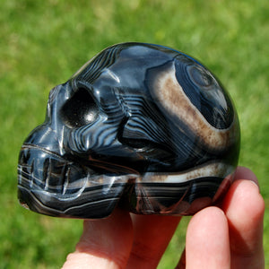 Sulemani 'Eye of Shiva' Banded Sardonyx Crystal Skull