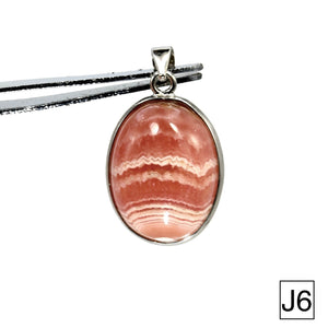 Rhodochrosite Crystal Pendant for Necklace Sterling Silver