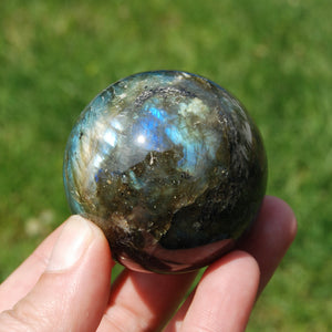 Flashy Labradorite Crystal Sphere