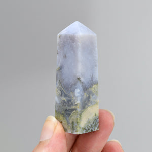 Garden Agate Crystal Tower, Intricate Moss Agate