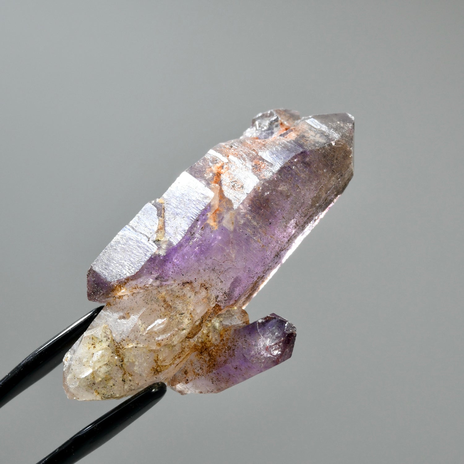 DT ET Elestial Shangaan Amethyst Quartz Crystal Double Scepter Cross