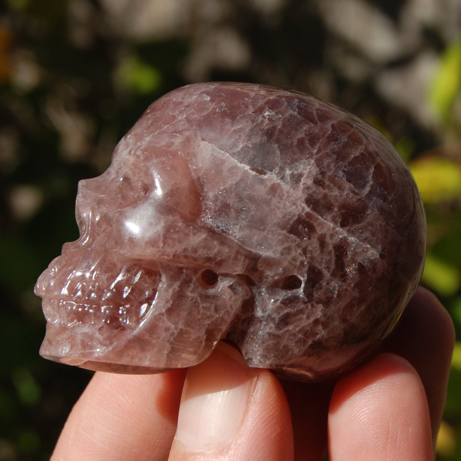 Strawberry Quartz Crystal Skull