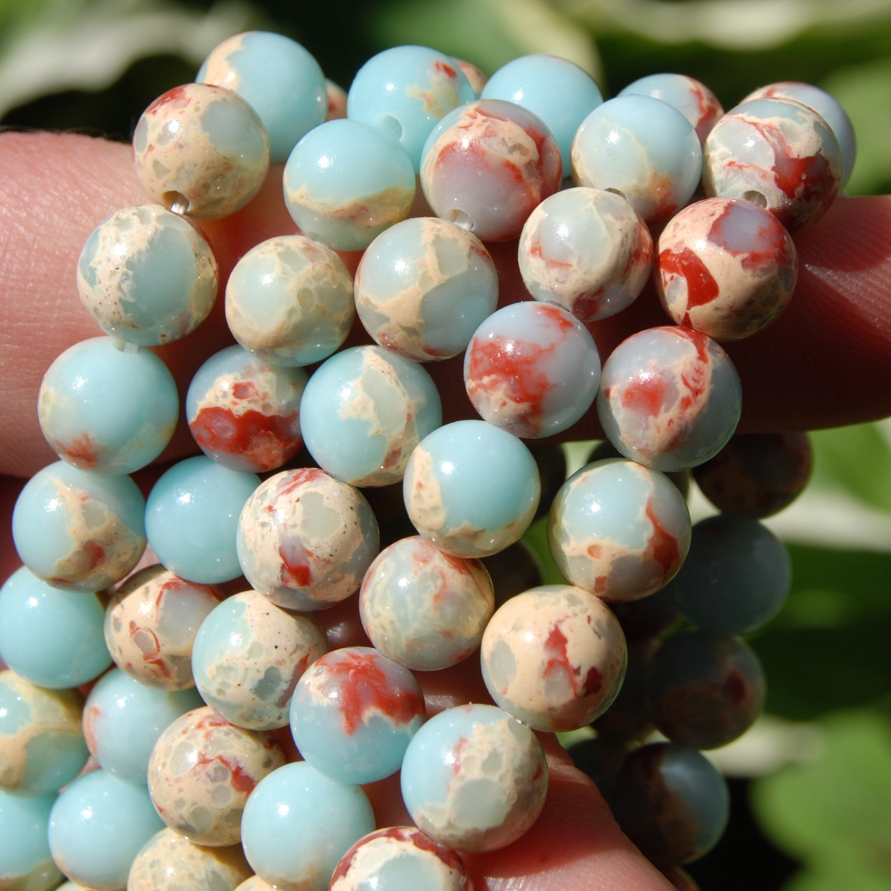 Agalmatolite Shoushan Stone Crystal Bead Bracelet