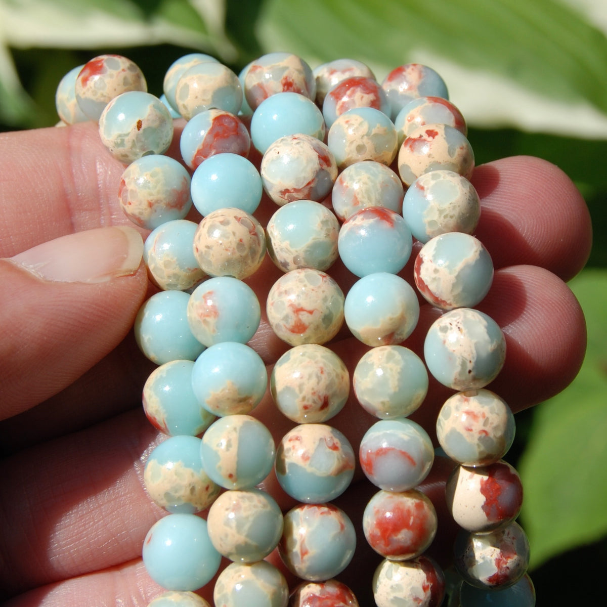 Agalmatolite Shoushan Stone Crystal Bead Bracelet