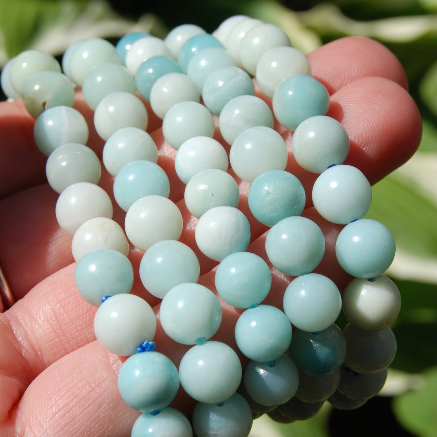 Chinese Amazonite Crystal Bracelet, 8mm Natural Gemstone Beads, Grade A