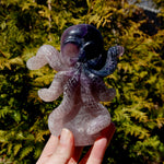 Purple Blue Fluorite Crystal Octopus