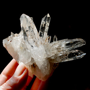 Isis Face Tantric Twin Soulmate Colombian Lemurian Seed Crystal Cluster, Optical Quartz, Boyaca, Colombia