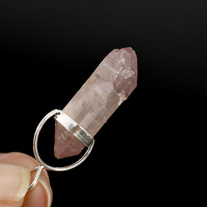 1.6in DT Record Keeper Pink Lithium Lemurian Seed Crystal Starbrary Pendant for Necklace, Brazil j4
