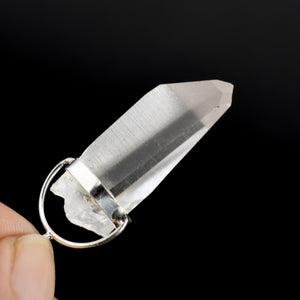 Cosmic Lemurian Seed Quartz Crystal Laser Pendant for Necklace