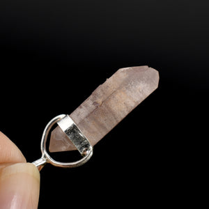 DT Pink Lithium Lemurian Seed Crystal Starbrary Pendant for Necklace, Brazil
