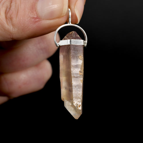DT Empathic Warrior Pink Lithium Lemurian Seed Crystal Pendant