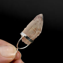 Load image into Gallery viewer, Phantom Pyramid Pink Lithium Lemurian Seed Crystal Pendant for Necklace, Brazil
