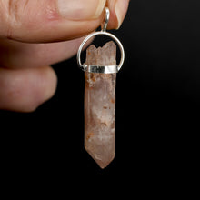 Load image into Gallery viewer, ET DT Crowned Pink Lithium Lemurian Seed Crystal Starbrary Pendant for Necklace
