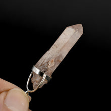 Load image into Gallery viewer, ET DT Crowned Pink Lithium Lemurian Seed Crystal Starbrary Pendant for Necklace
