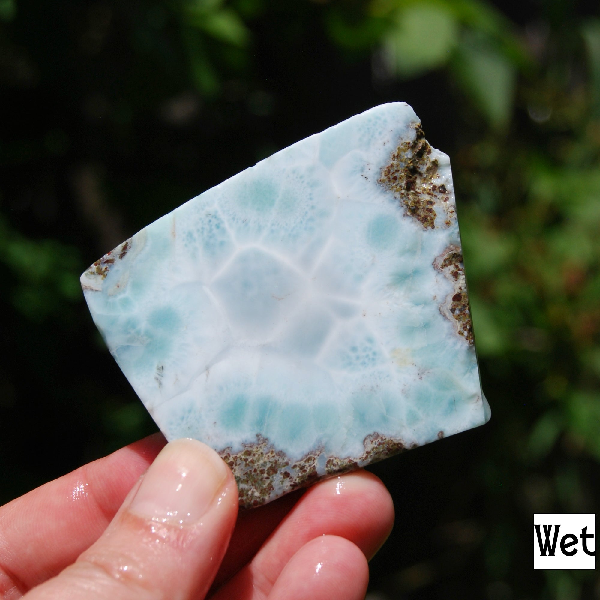 ラリマー D Genuine Larimar Crystal Slab | Stone of Serenity & Communication