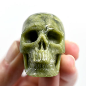 Serpentine Carved Crystal Skull
