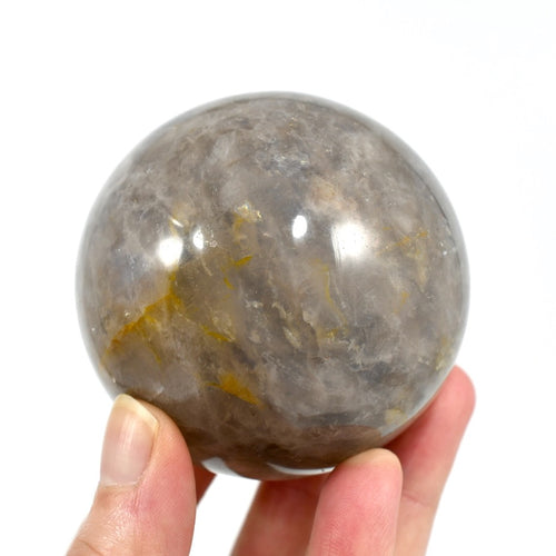 Blue Rose Quartz Golden Healer Crystal Sphere