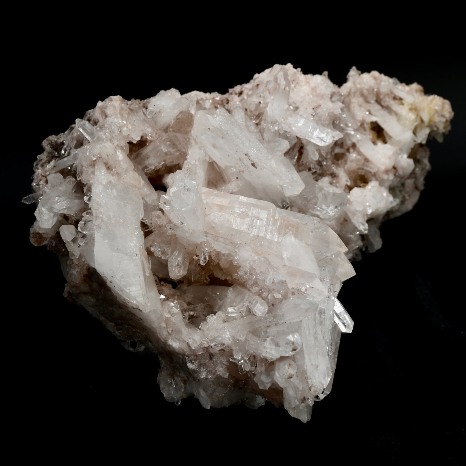 XL Pink Faden Quartz x Lemurian Crystal Cluster