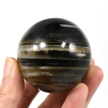 Load image into Gallery viewer, 2in 220g Sulemani Eye of Shiva Banded Sardonyx Crystal Sphere, India
