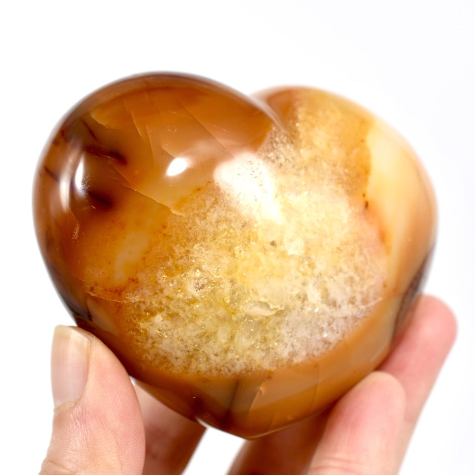 Carnelian Agate Crystal Heart