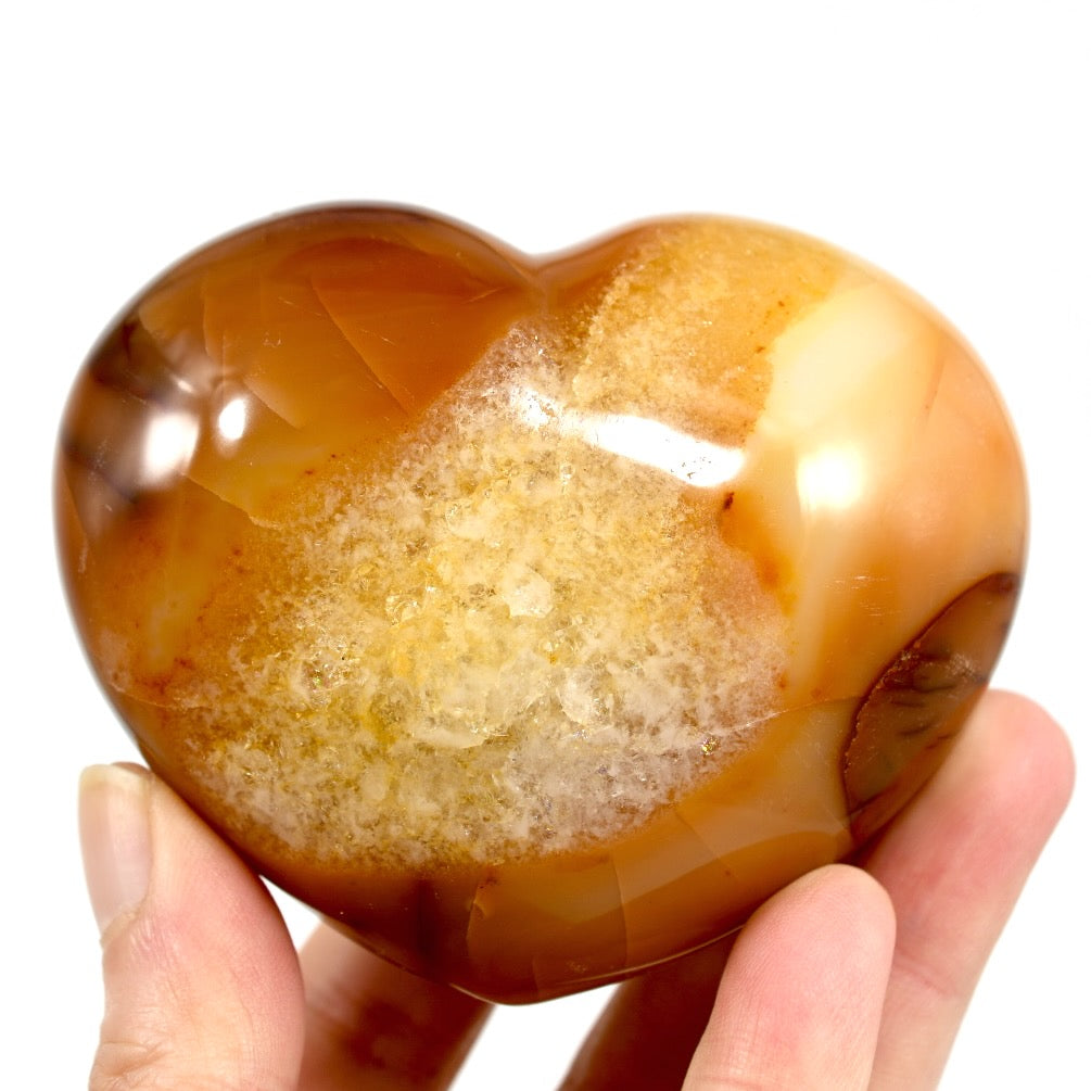 Carnelian Agate Crystal Heart