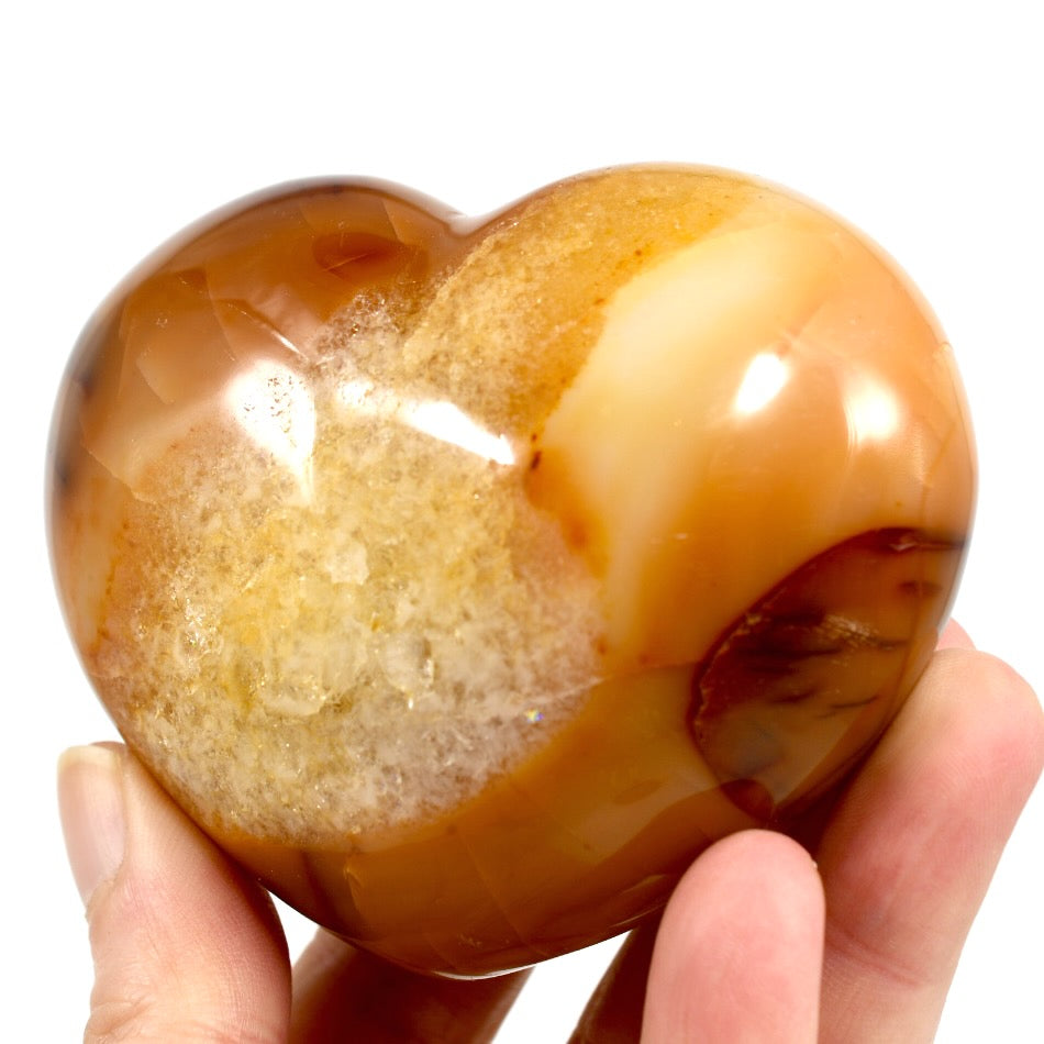 Carnelian Agate Crystal Heart