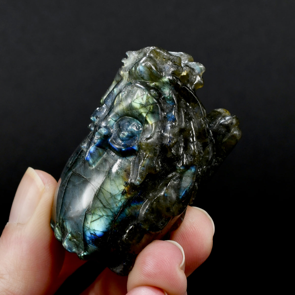 Labradorite Carved Crystal Dragon Turtle