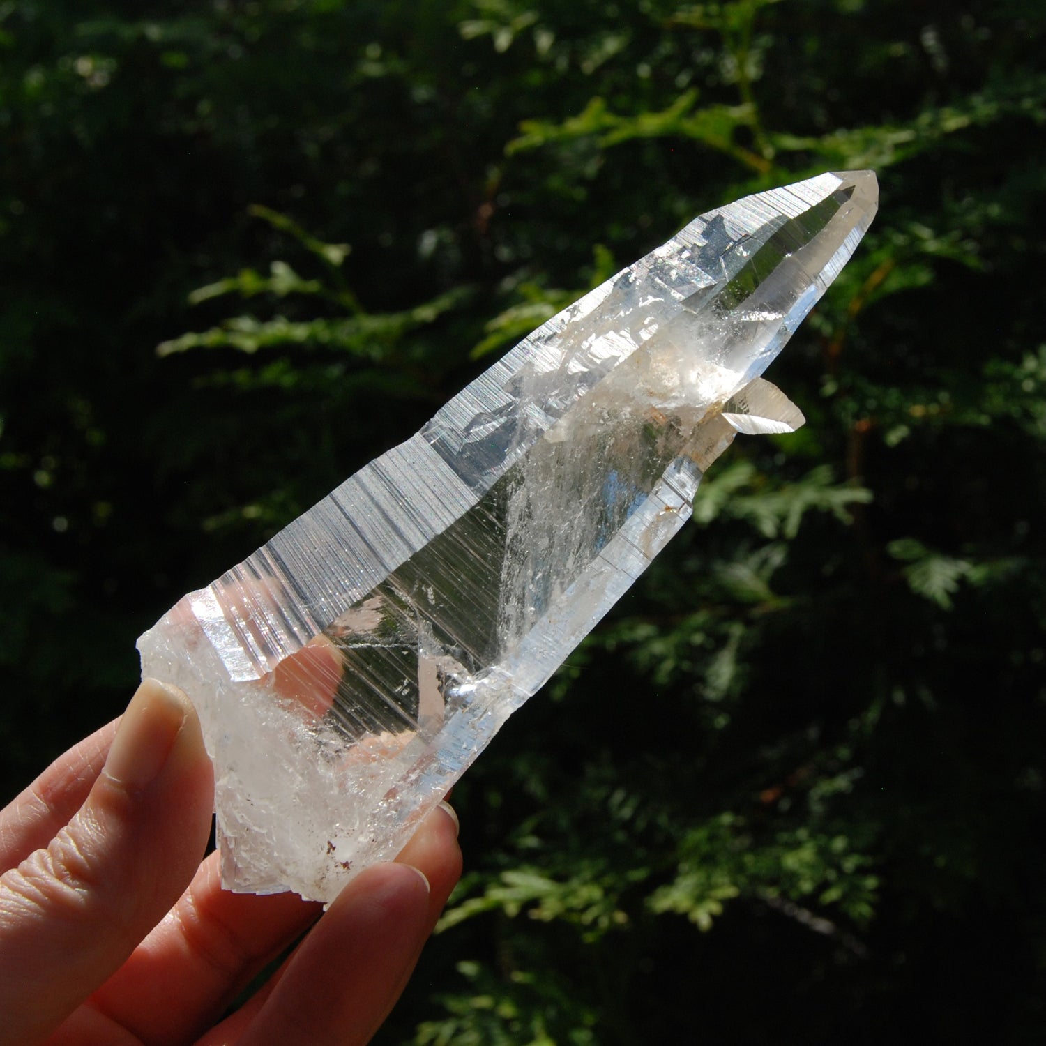 ET Lemurian Quartz Crystal Laser Starbrary, Optical Cross Crystal, Powerful High Vibration, Colombia