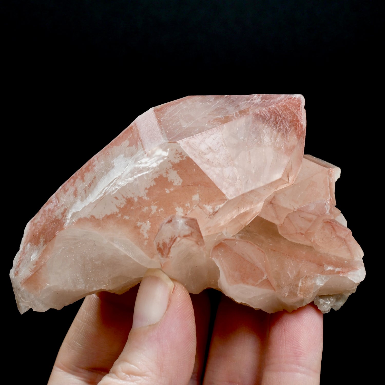 Serra do Cabral Isis Face Soulmate Strawberry Pink Lemurian Quartz Crystal Record Keepers, Brazil