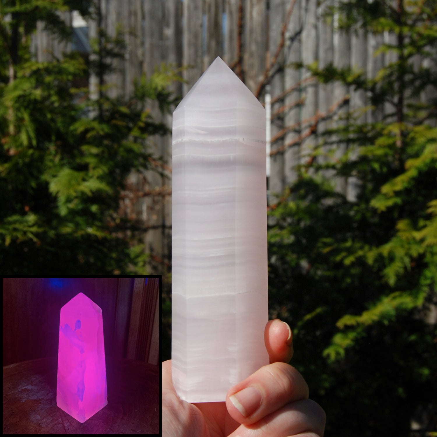 Mangano Calcite Crystal Tower