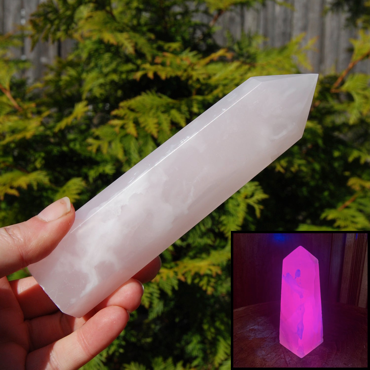 Mangano Calcite Crystal Tower