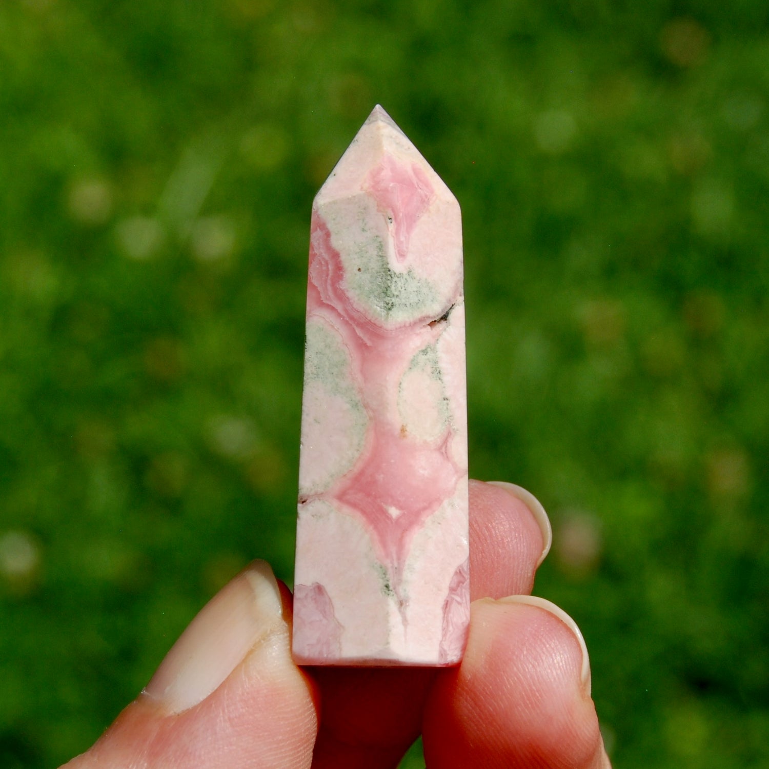 Rhodochrosite Crystal Tower – 1.8" 19g Polished Stone to Manifest Love & Healing from Argentina (Copy)