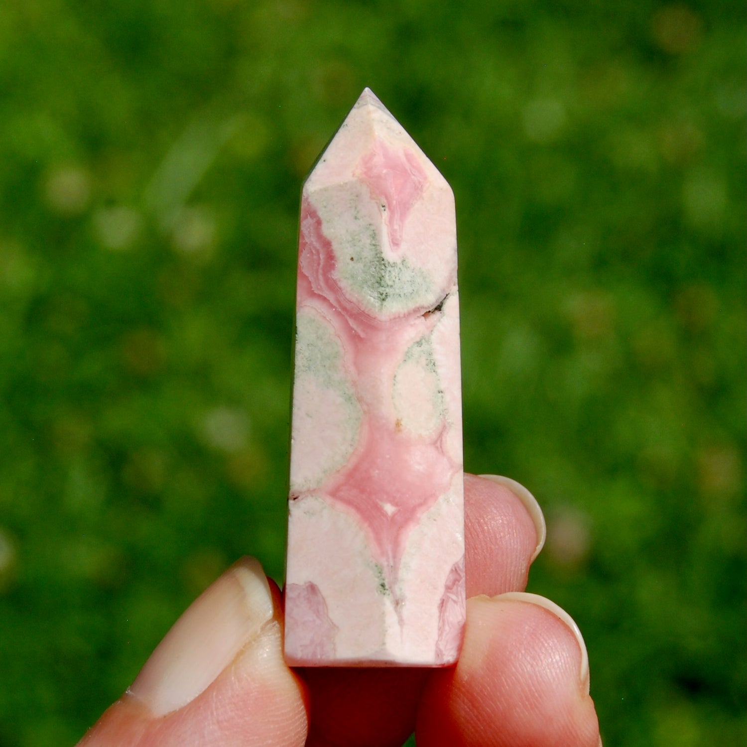 Rhodochrosite Crystal Tower – 1.8" 19g Polished Stone to Manifest Love & Healing from Argentina (Copy)