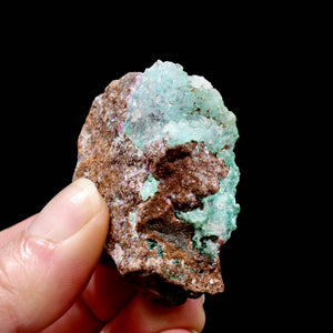 Cobalto Calcite Malachite Chrysocolla Crystal Cluster, Cobaltoan Calcite Druzy Salrose Pink Dolomite
