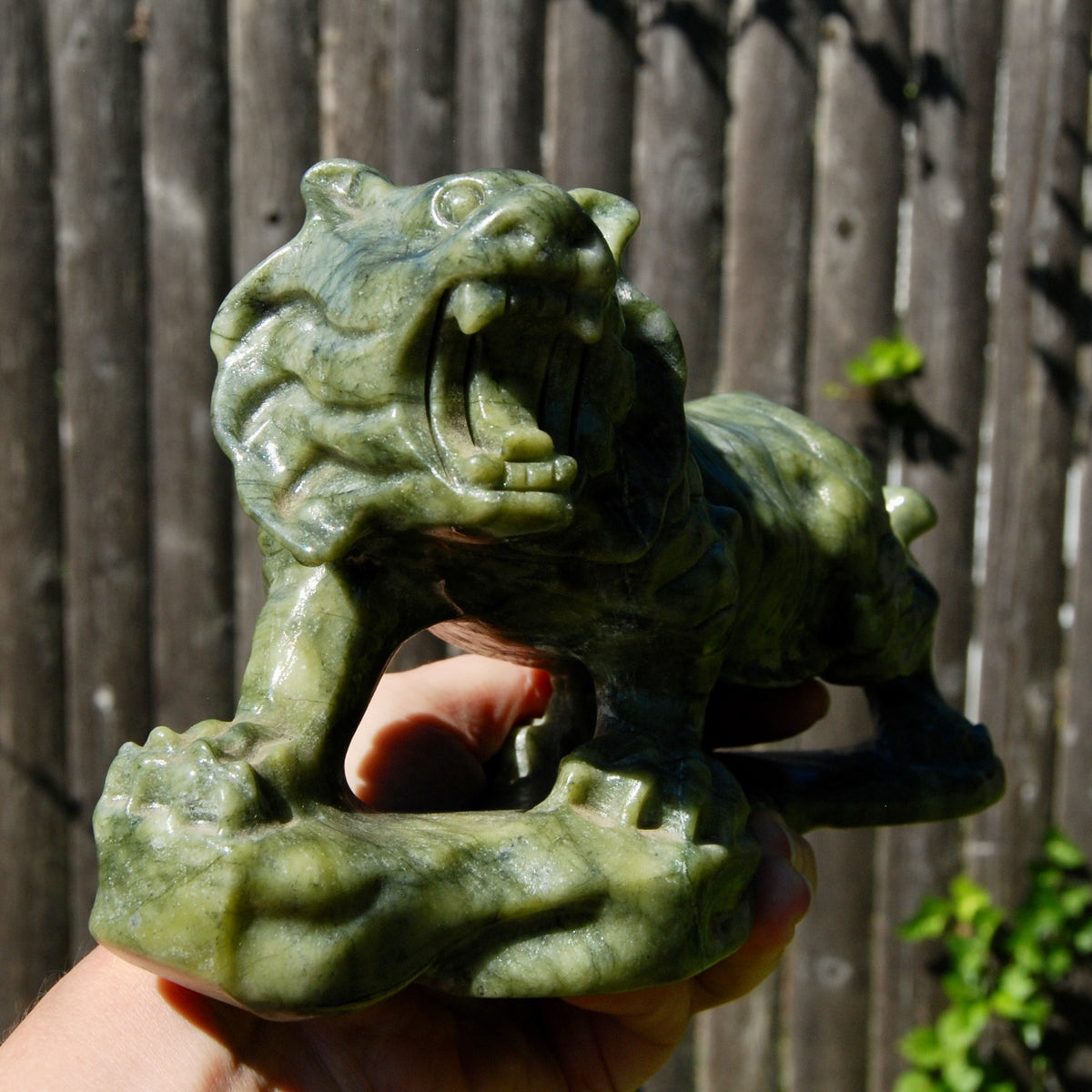 Serpentine Carved Crystal Tiger