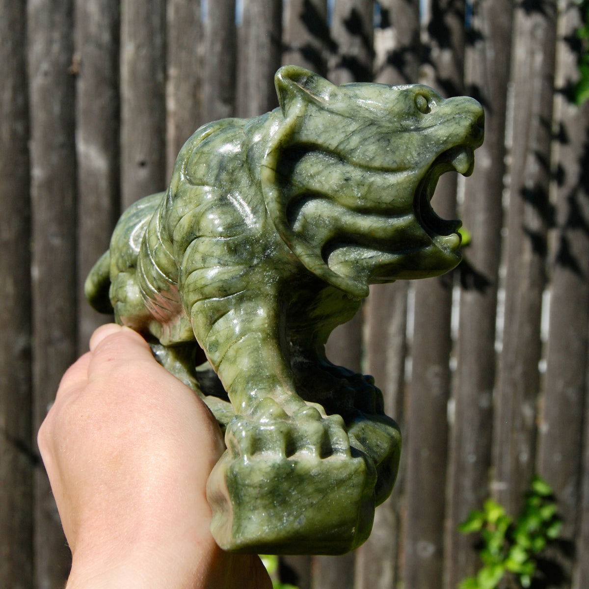 Serpentine Carved Crystal Tiger