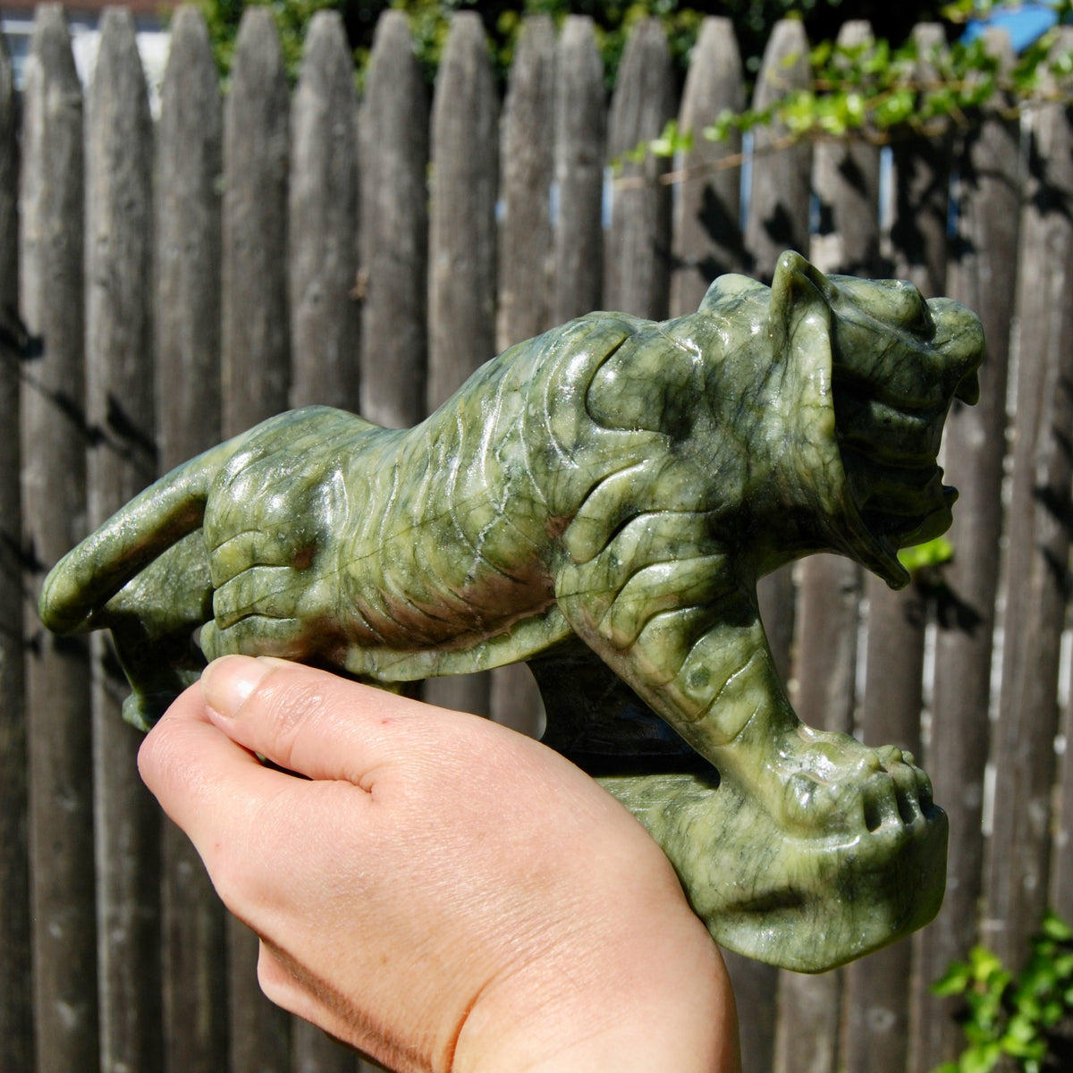 Serpentine Carved Crystal Tiger