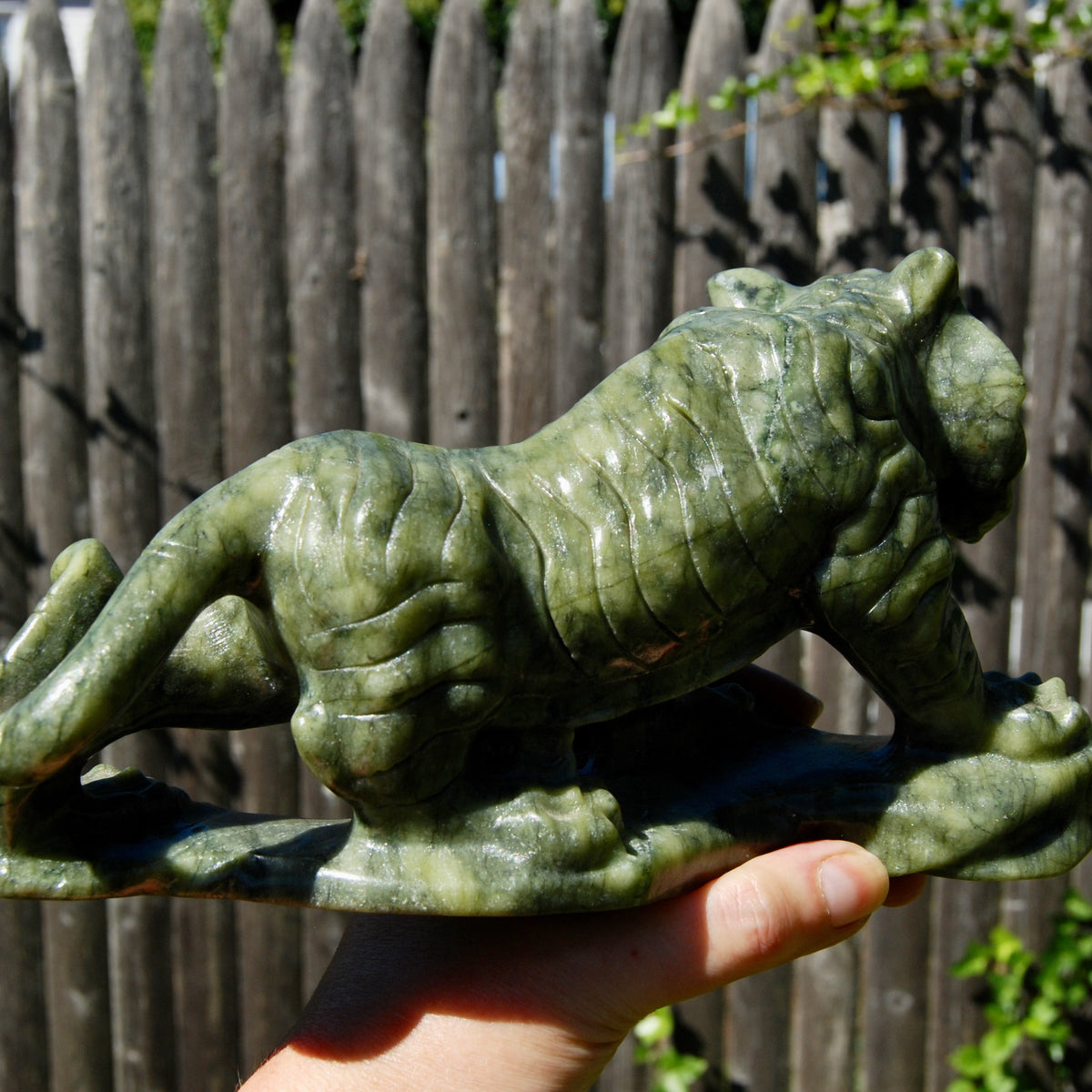 Serpentine Carved Crystal Tiger