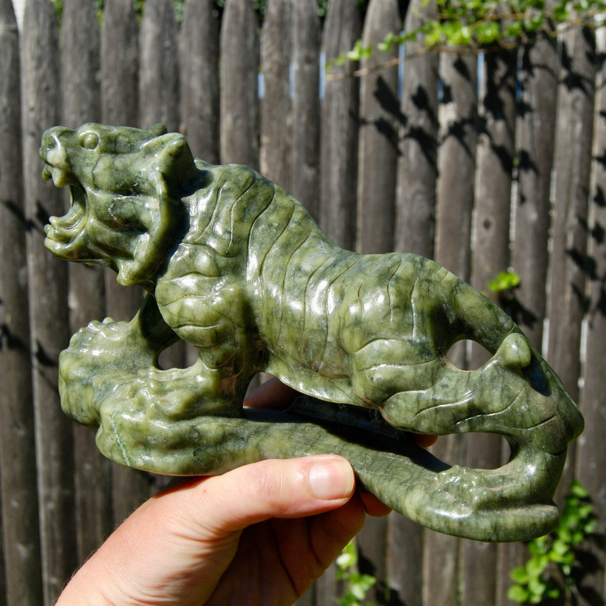 Serpentine Carved Crystal Tiger