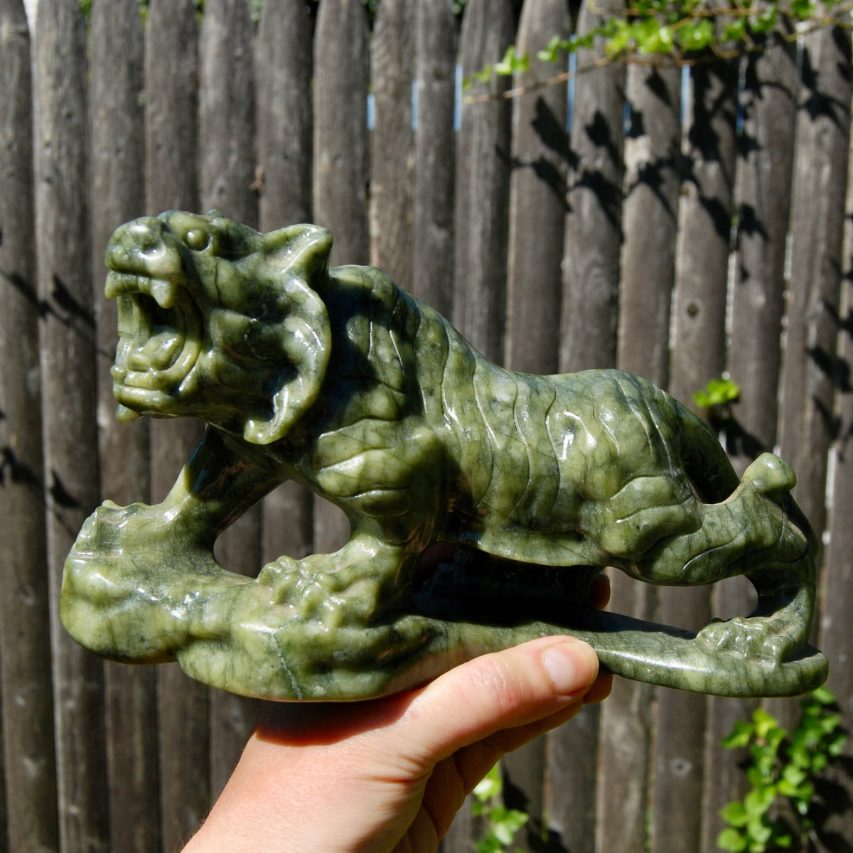 Serpentine Carved Crystal Tiger