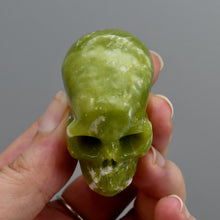 Load image into Gallery viewer, Serpentine Carved Crystal Skull
