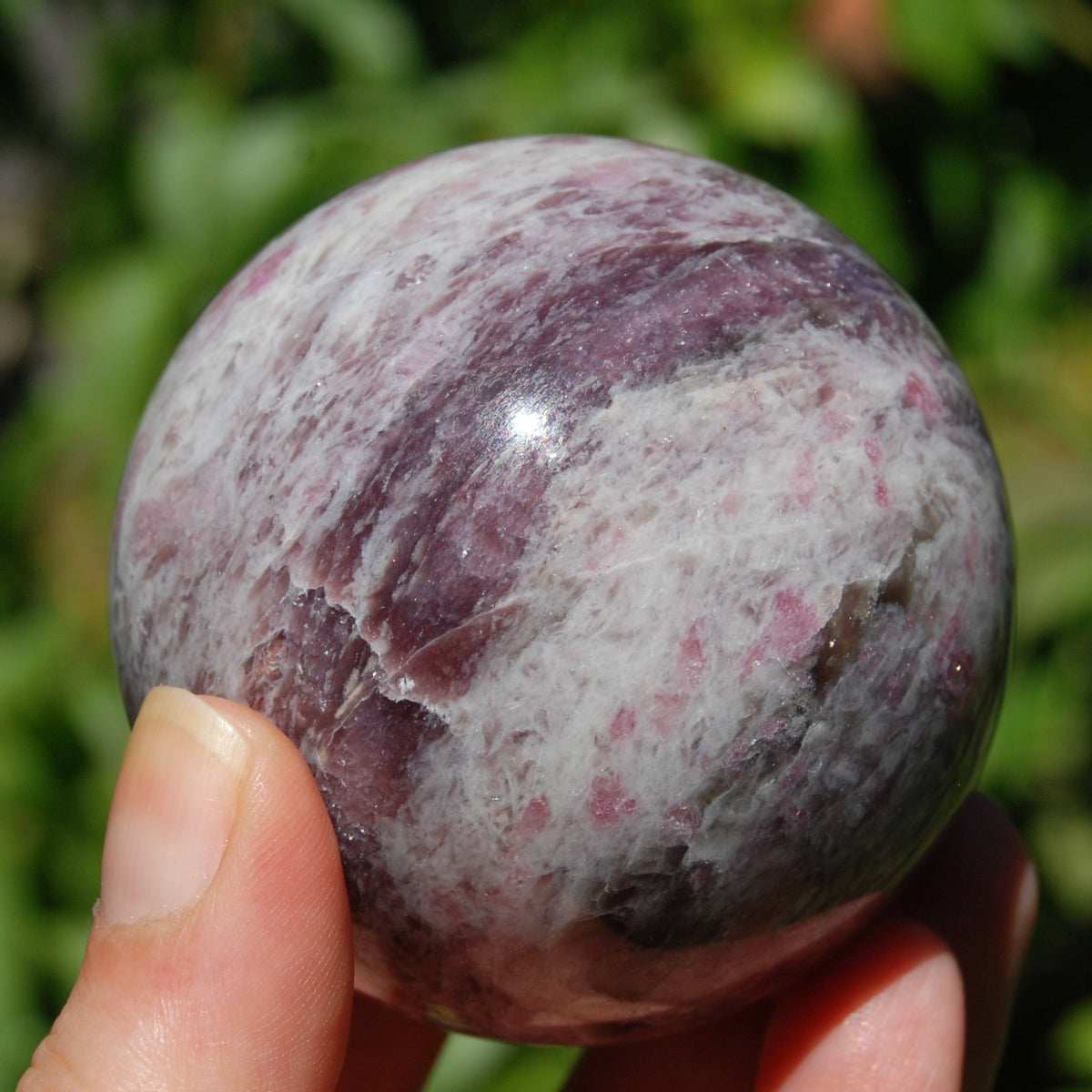 Unicorn Stone Crystal Sphere - Blue Tourmaline (Indicolite) & Lepidolite
