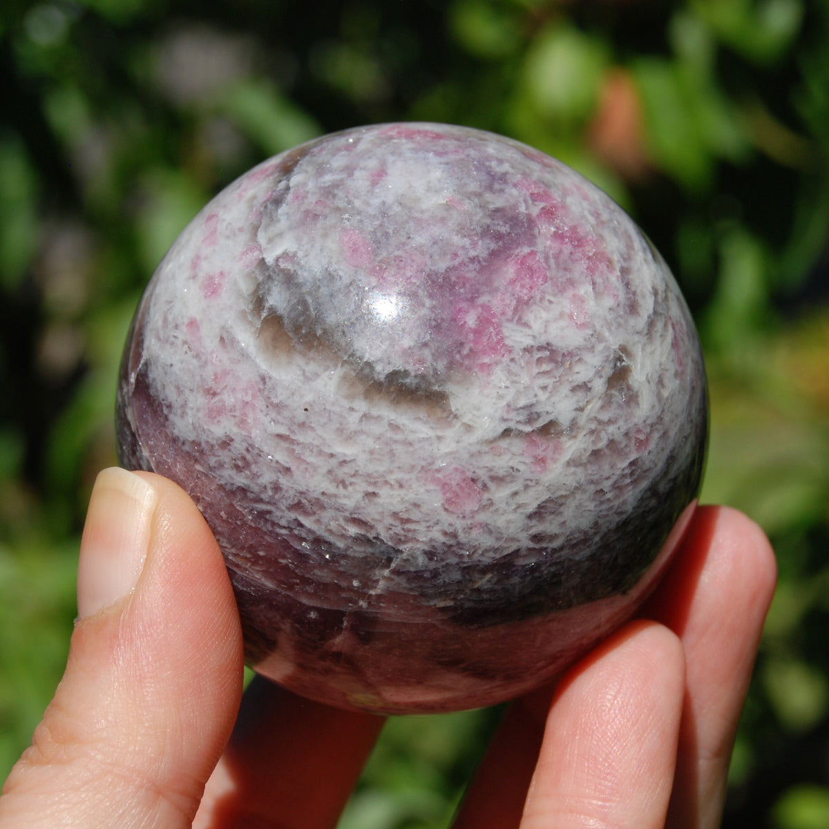 Unicorn Stone Crystal Sphere - Blue Tourmaline (Indicolite) & Lepidolite