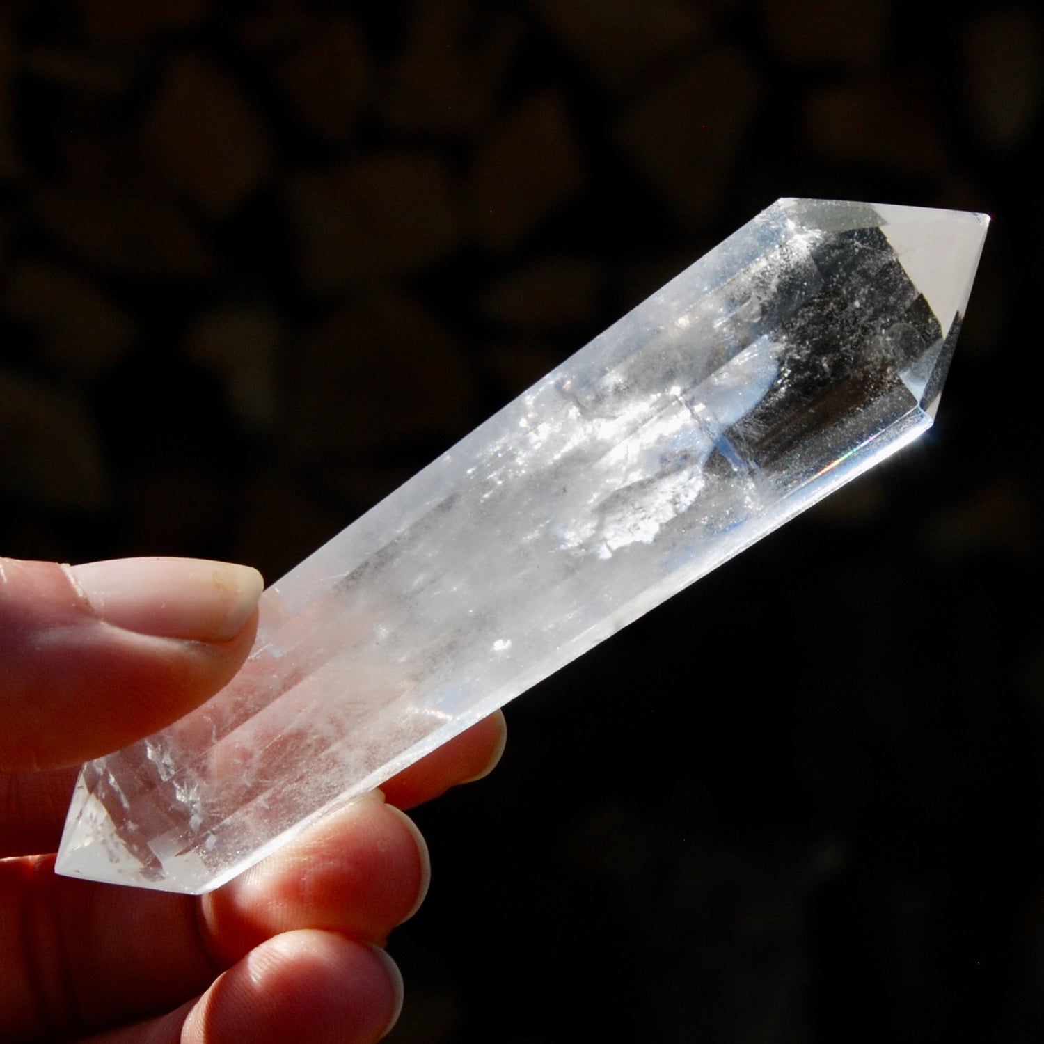 Clear Quartz Vogel Crystal – 12 Sided Healing Wand from Brazil